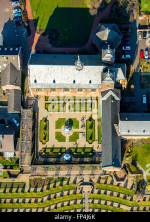 Antenne, spirituelle und kulturelle Zentrum Klosterkamp mit Gartenterrasse und barocke Gärten, Gartenkunst, Kamp-Lintfort, Stockfoto