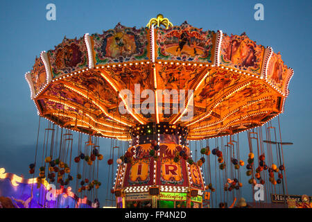 Europa, Deutschland, Bayern, München, Oktoberfest, Kettenkarussell Stockfoto