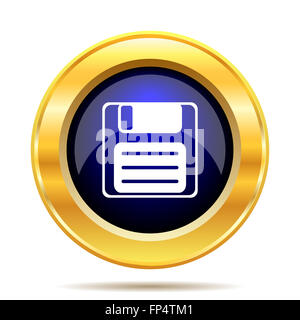 Symbol zu speichern. Internet-Button auf weißem Hintergrund. Stockfoto