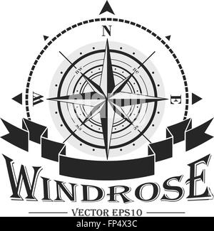 Firmenlogo mit windrose Stock Vektor