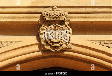 Rose &amp; Crown Architekturdetail, Christ Church, Oxford, England, UK Stockfoto