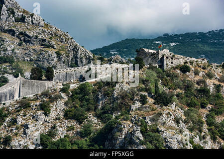 St John Festung, St. John Hill, Kotor, Montenegro Stockfoto