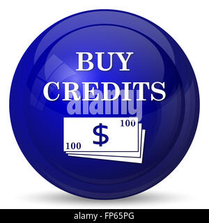 Kaufen Sie Credits-Symbol. Internet-Button auf weißem Hintergrund. Stockfoto