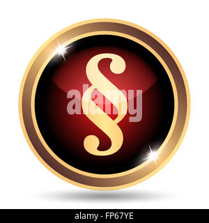 Absatz-Symbol. Internet-Button auf weißem Hintergrund. Stockfoto