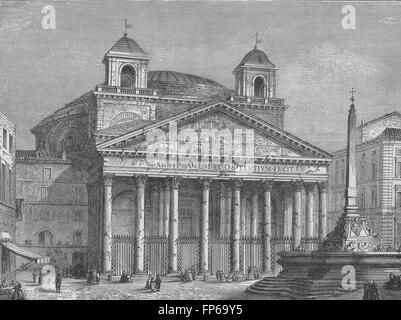 Rom: Pantheon, antiken Druck 1882 Stockfoto