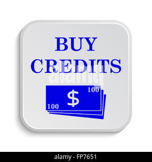 Kaufen Sie Credits-Symbol. Internet-Button auf weißem Hintergrund. Stockfoto