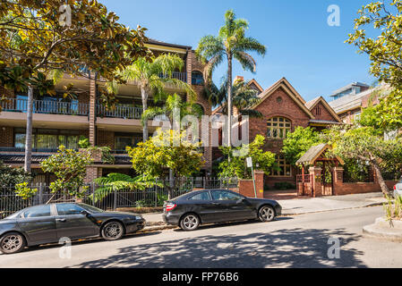 Der Blick auf das intime Boutique-Hotels in Sydney Australia, Simpsons of Potts Point. Stockfoto