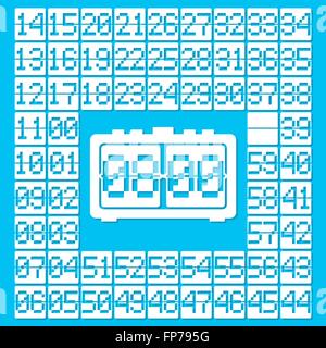 Wand-Klappe-Uhr-Symbol Stock Vektor