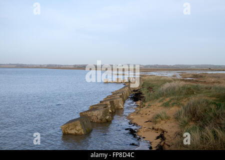 High Tide River Deben Bawdsey Ferry Suffolk UK Stockfoto