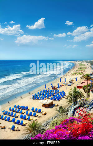 Strand von Playa del Ingles. Maspalomas. Gran Canaria Stockfoto