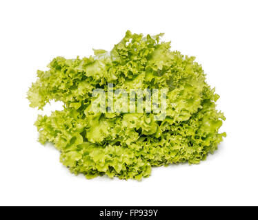 Haufen von Salat in Wassertropfen. Stockfoto