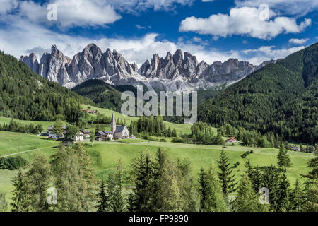 Dolomiten Alpen, Berg - Val di Funes Stockfoto