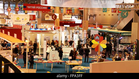 Paris. 17. März 2016. Foto aufgenommen am 17. März 2016 zeigt den "Salon du Livre 2016' International Book Fair statt, auf dem Messegelände Porte de Versailles in Paris, Frankreich. Die Buchmesse wird bis 20 März dauern. © Zheng Bin/Xinhua/Alamy Live-Nachrichten Stockfoto