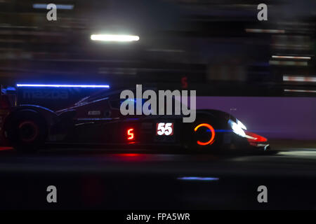 Sebring, FL, USA. 17. März 2016. SpeedSource Mazda-Rennen durch die Kurven bei den Mobil 1 12 Stunden von Sebring auf dem Sebring International Raceway in Sebring, FL. Credit: Csm/Alamy Live-Nachrichten Stockfoto