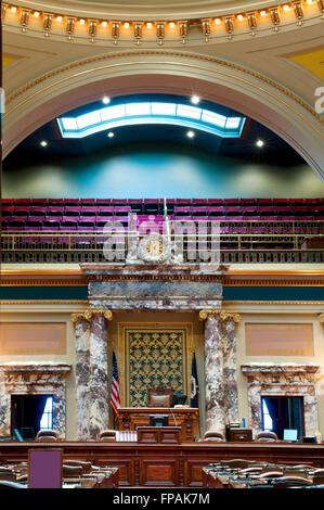 Minnesota Senat Kammer legislative Bodybuilding Galerie Plätze im Innenraum Architektur und Ausstattung Stockfoto