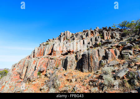 Orgelpfeifen am Mt Ive, in der Nähe von Lake Gairdner, South Australia, Australien Stockfoto