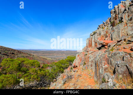 Orgelpfeifen am Mt Ive, in der Nähe von Lake Gairdner, South Australia, Australien Stockfoto