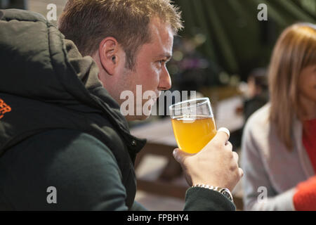 Hillside Brewery, Gloucestershire, Handwerk Bierbrauerei Stockfoto