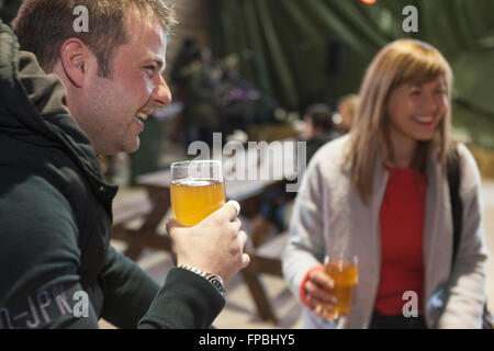 Hillside Brewery, Gloucestershire, Handwerk Bierbrauerei Stockfoto