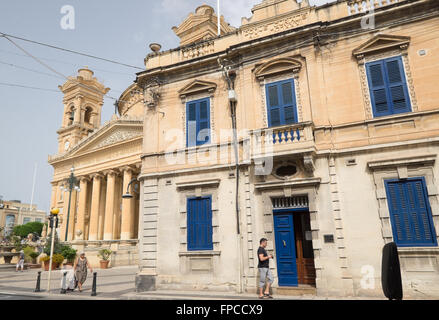 Seitenstraßen von Mosta auf Malta Stockfoto