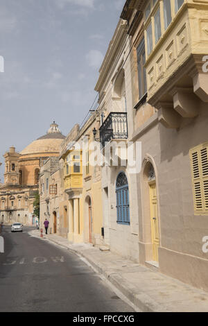 Seitenstraßen von Mosta auf Malta Stockfoto