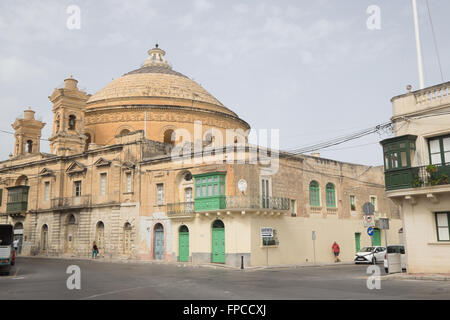 Seitenstraßen von Mosta auf Malta Stockfoto