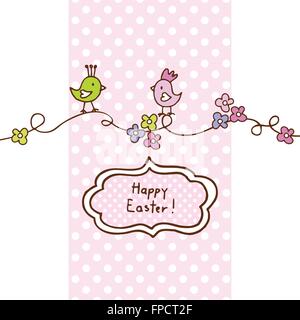Osterkarte mit Textfreiraum Stock Vektor