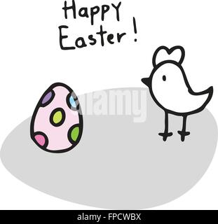Osterei, niedliche Doodle Design-element Stock Vektor