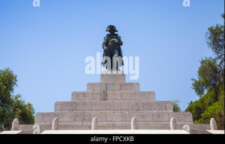 Ajaccio, Frankreich - 6. Juli 2015: Memorial Statue von Napoleon Bonaparte als erster Kaiser von Frankreich, Ajaccio, Korsika Stockfoto