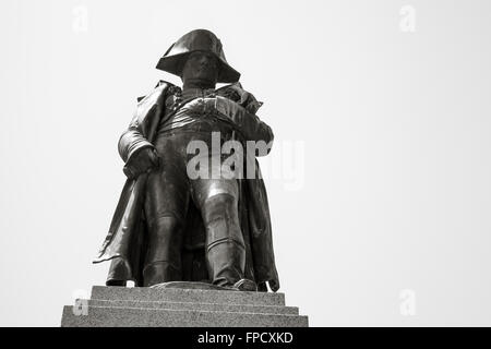 Ajaccio, Frankreich - 6. Juli 2015: Napoleon Bonaparte als erster Kaiser von Frankreich. Statue in Ajaccio, die Hauptstadt von Korsika, Fren Stockfoto