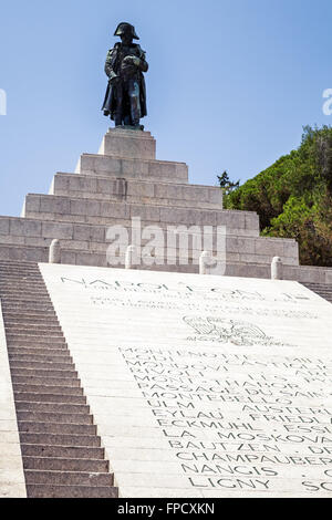 Ajaccio, Frankreich - 6. Juli 2015: Napoleon Bonaparte als erster Kaiser von Frankreich. Statue in Ajaccio, die Hauptstadt von Korsika Stockfoto