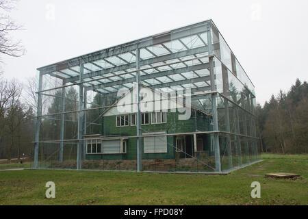 Gedenkstätte Westerbork in den Niederlanden. Mehr als hunderttausend Juden wurden aus dem Durchgangslager Westerbork deportiert. Stockfoto