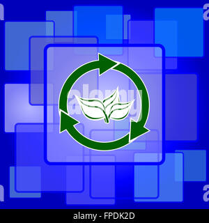 Pfeile-Symbol Papierkorb. Internet-Button auf abstrakten Hintergrund. Stockfoto