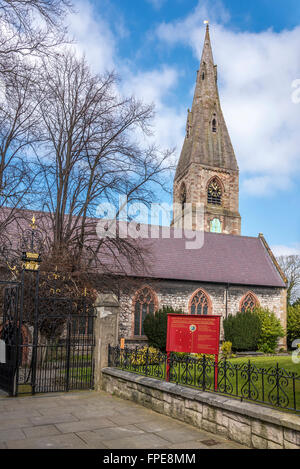 Stiftskirche und Pfarrkirche St. Peter Kirche im Zentrum von Ruthin, Denbighshire, North Wales, Stockfoto