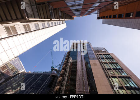 Bau des neuen Wolkenkratzers Gebäude in Leeds, UK Stockfoto