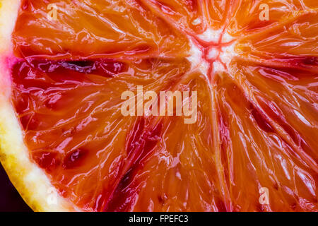 Citrus x Sinensis. Blutorangen Stockfoto