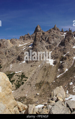 Berge in der Nähe von Refugio Frey, Bariloche, Argentinien Stockfoto