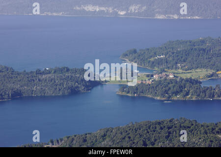 Lago Nahuel Huapi, Llao Llao Und Lago Perito Moreno von Pico Turista, Bariloche, Patagonien, Chile Stockfoto