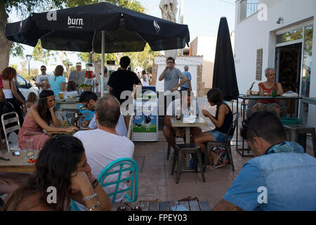 Atzabara Bar und Restaurant, La Mola, Insel Formentera. Mittelmeer. Pityusen, Balearen, Spanien, Europa Stockfoto