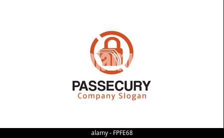 Passwort Sicherheit Design Illustration Stock Vektor