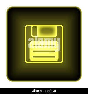 Symbol zu speichern. Internet-Button auf weißem Hintergrund. Stockfoto