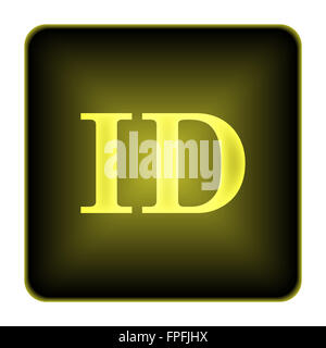 ID-Symbol. Internet-Button auf weißem Hintergrund. Stockfoto