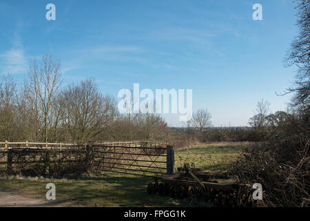 Ein Landwirte Tor in ländlichen Gemeinden, an der Grenze zu West London. Stockfoto