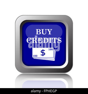 Kaufen Sie Credits-Symbol. Internet-Button auf weißem Hintergrund. Stockfoto