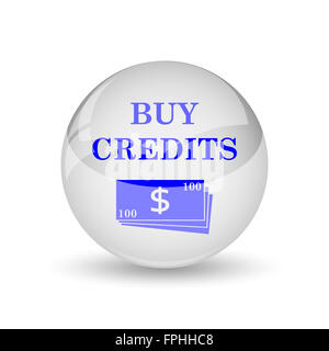 Kaufen Sie Credits-Symbol. Internet-Button auf weißem Hintergrund. Stockfoto