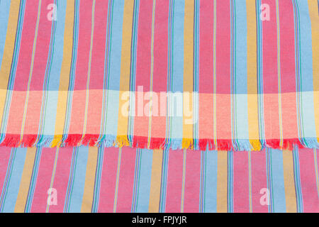 Bunte Scott und Linie hautnah Stoff. Stockfoto