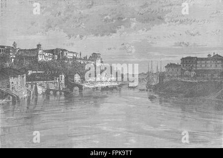 Rom: Mount Aventino, antiken print 1880 Stockfoto