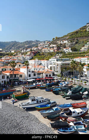 Madeira, Fischerdorf Câmara de Lobos Stockfoto