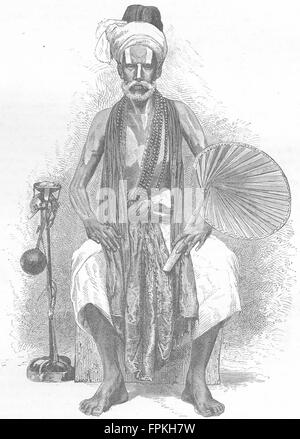 Indien: Dehra Dhoon: hinduistischen Bettelmönch, Hurdwar, antique print 1880 Stockfoto