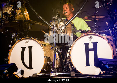 Mailand Italien. 18. März 2016. Die englische Rockband URIAH HEEP live auf der Bühne Fabrique während der "Außenseiter Tour 2016" Kredit führt: Rodolfo weitertransferiert/Alamy Live News Stockfoto